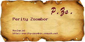 Perity Zsombor névjegykártya