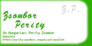 zsombor perity business card